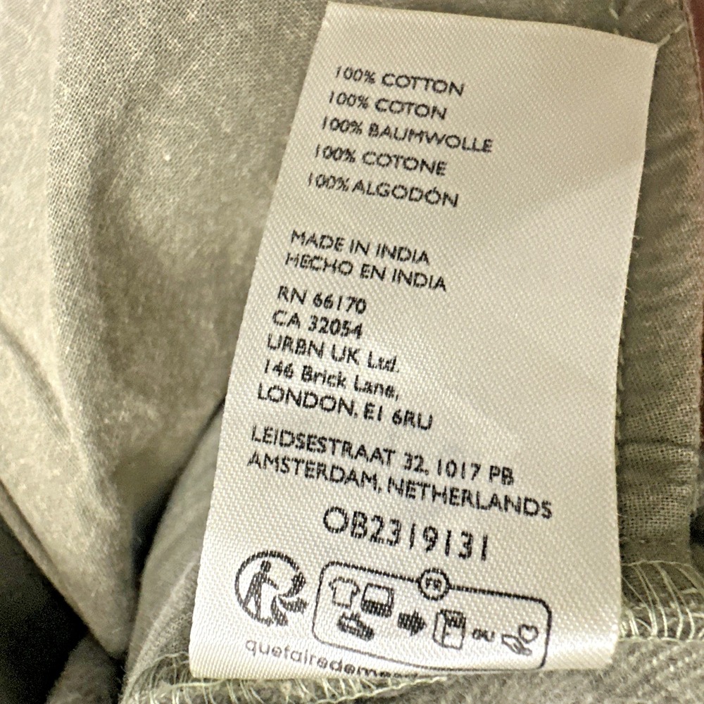Free People We the Free Size Small Peached Twill Relax Shirt Jacket Green Combo - Picture 9 of 13